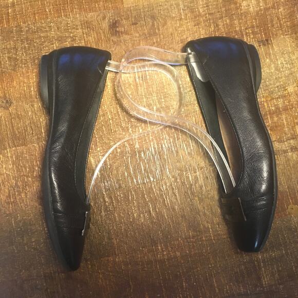 Clarks Candra Glow Ballet Flat Shoes Womens 7 Black Buckle Classic Normcore - Picture 7 of 9